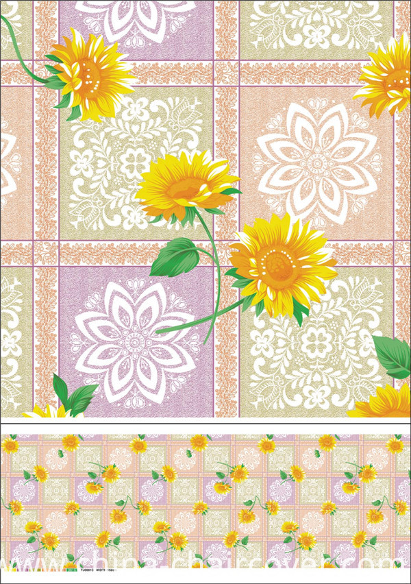Nonwoven Technics and PVC Material Dining Tablecovers